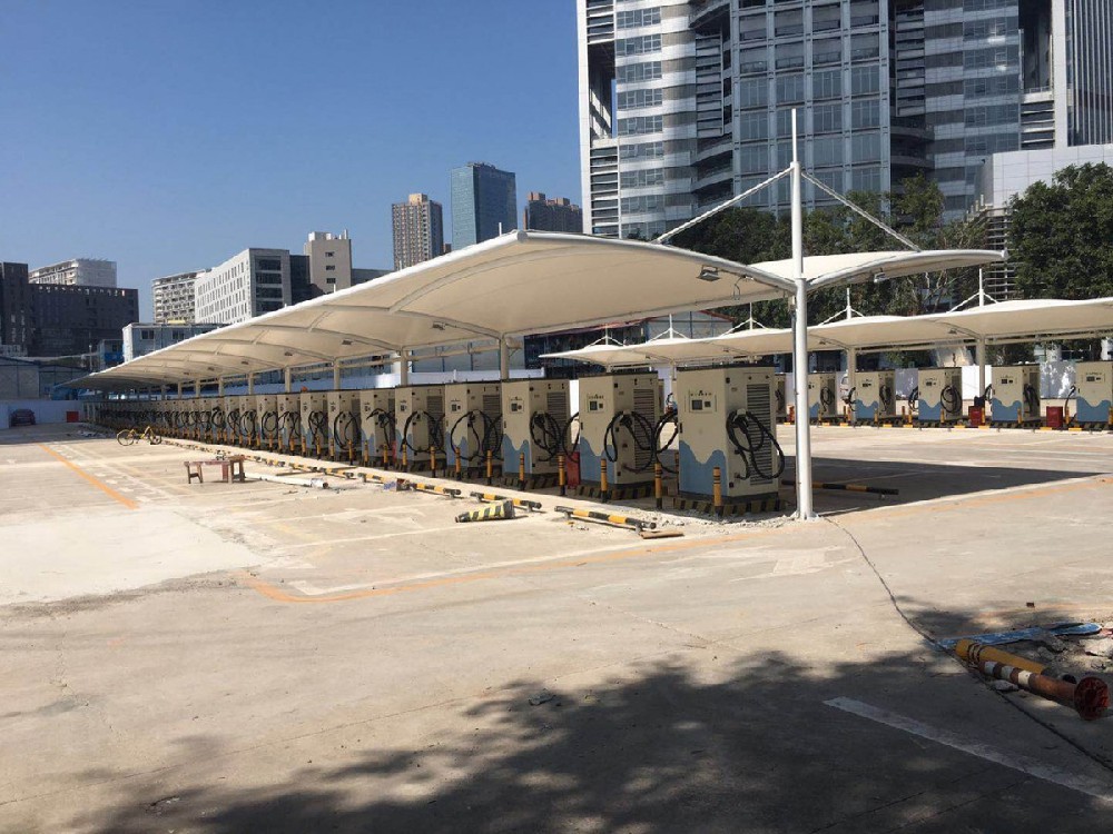 膜结构充电桩车棚