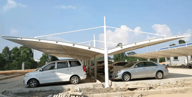 膜结构车棚工程是如何进行防火的