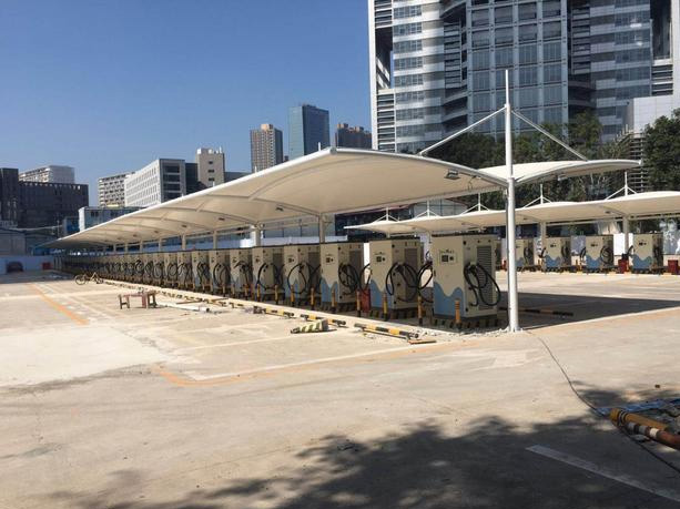 膜结构充电桩车棚